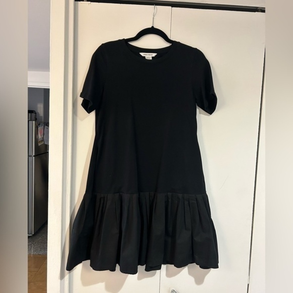 Urban Revivo T Shirt Mini Dress Mixed Media Peplum Size Medium